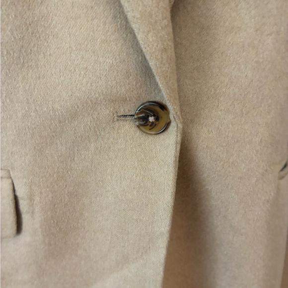 Women’s Lands' End Camel Tan Blazer wool cashmere classic equestrian coat sz 10 - Picture 10 of 16